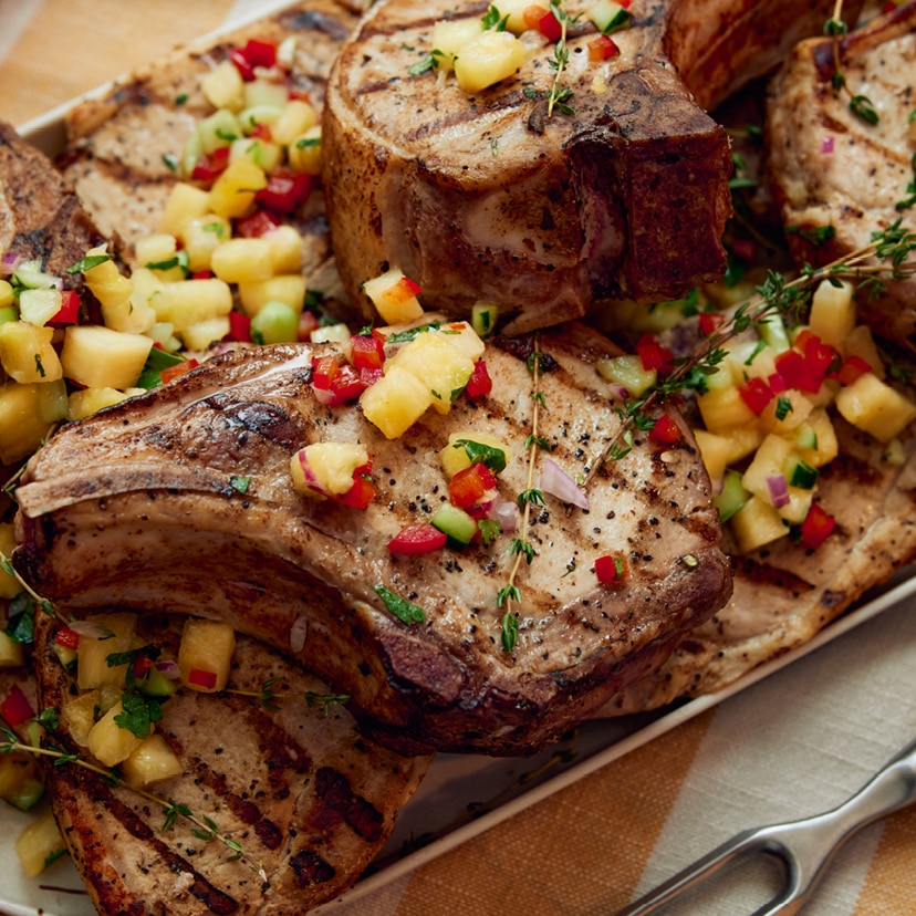 Marinated Pork Chop with Pineapple Pico